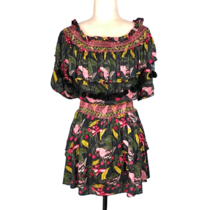 Red Carter tropical floral dress